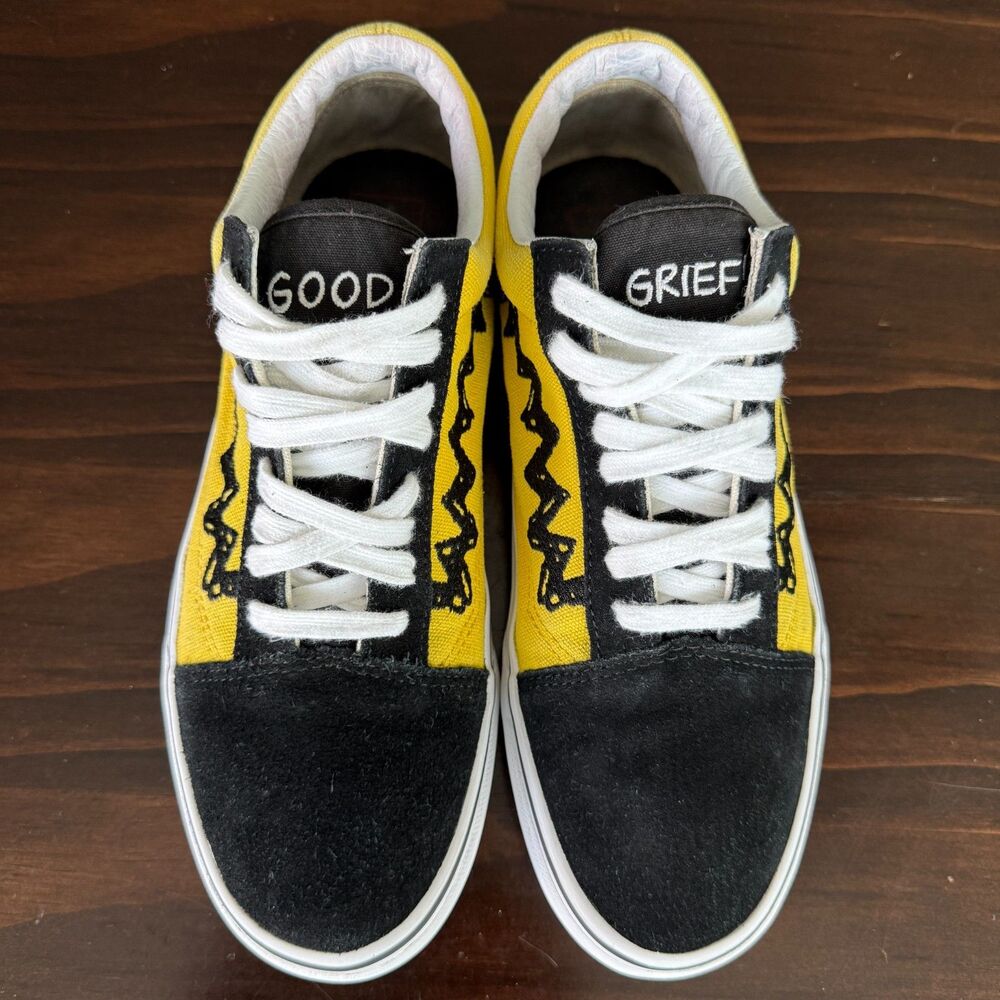Vans Yellow and Black Low-Top Athletic Sneakers - Picture 2 of 11